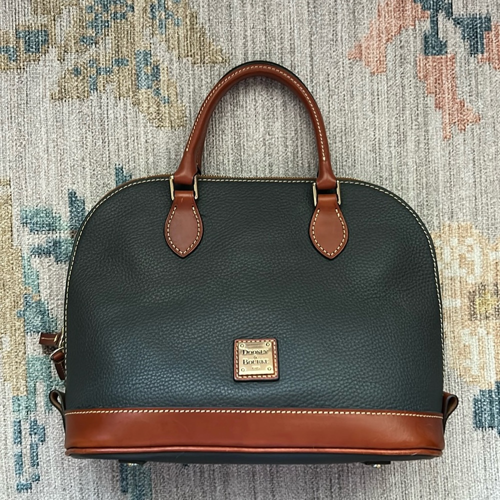 Dooney & Bourke Elephant Pebble Leather Zip Zip Satchel Crossbody